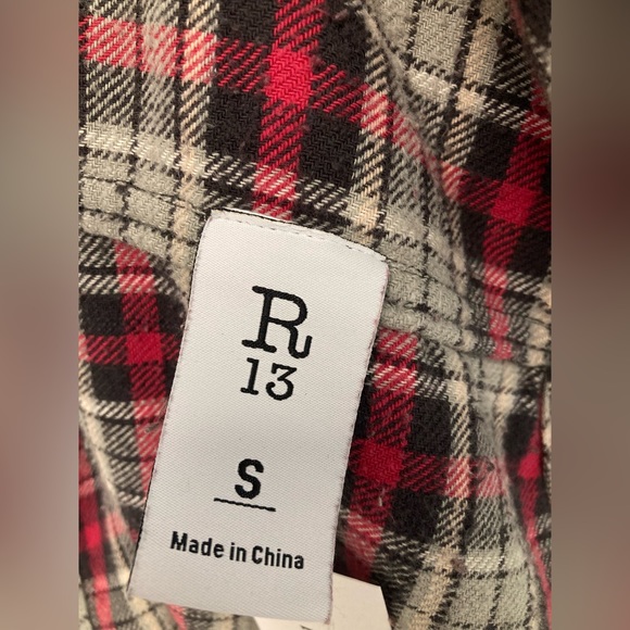 R13 Plaid Oversized Boxy Shirt. Size small. $495 - Picture 16 of 16